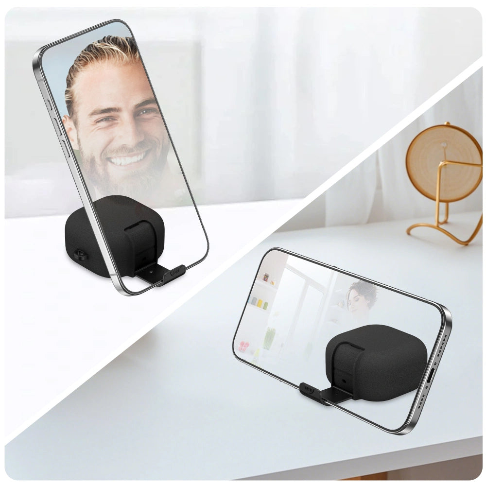 Tech-Protect Slim Hook -suojakotelo Samsung Galaxy Buds4 / Buds4 Pro -kuulokkeille, Musta