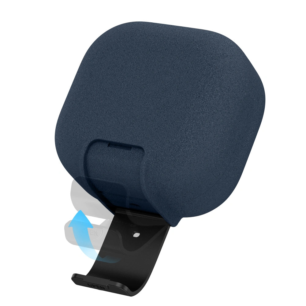 Tech-Protect Slim Hook -suojakotelo Samsung Galaxy Buds4 / Buds4 Pro -kuulokkeille, Tummansininen