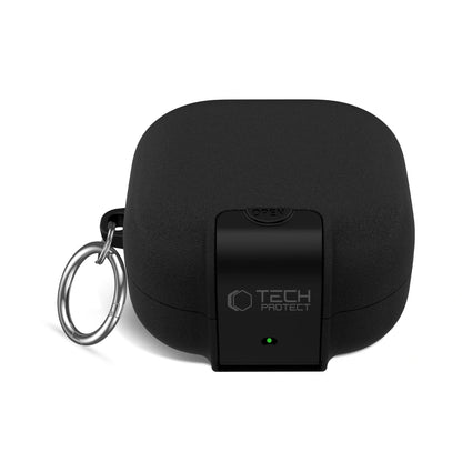 Tech-Protect Slim Hook -suojakotelo Samsung Galaxy Buds4 / Buds4 Pro -kuulokkeille, Musta