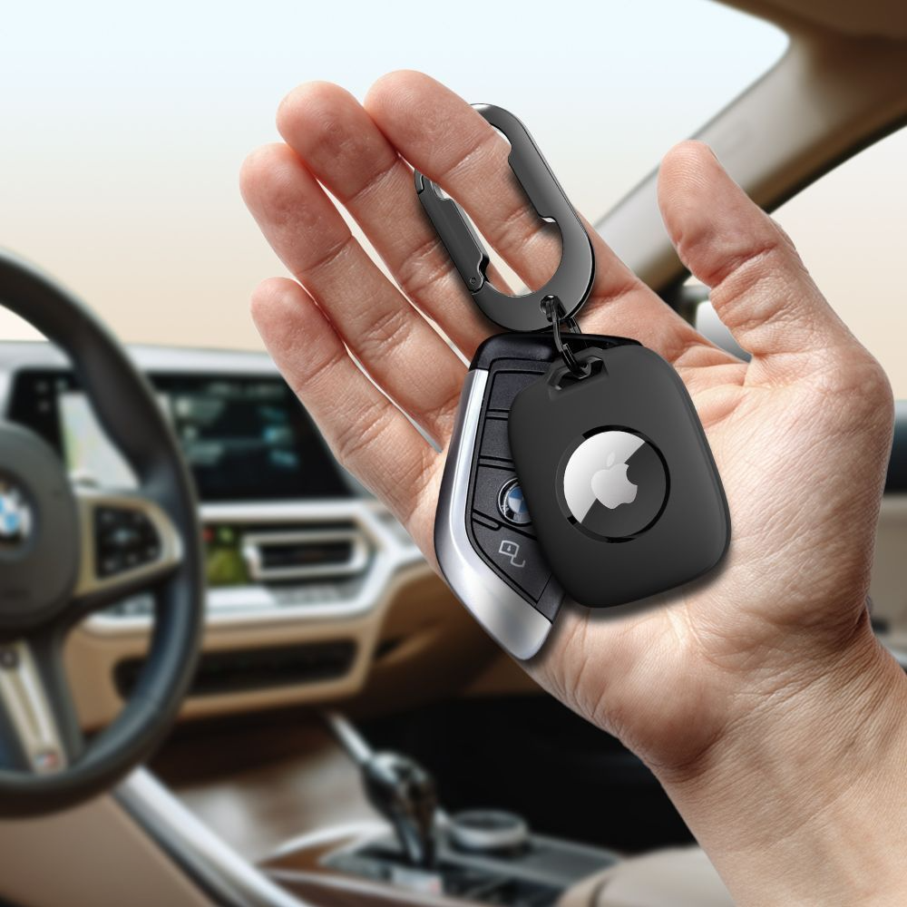 Tech-Protect Velar -suojakotelo Apple AirTagille, Musta