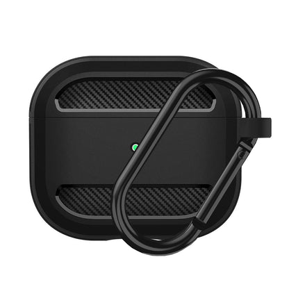 Techsuit Carbon -kuori Apple AirPods 3:lle, Musta