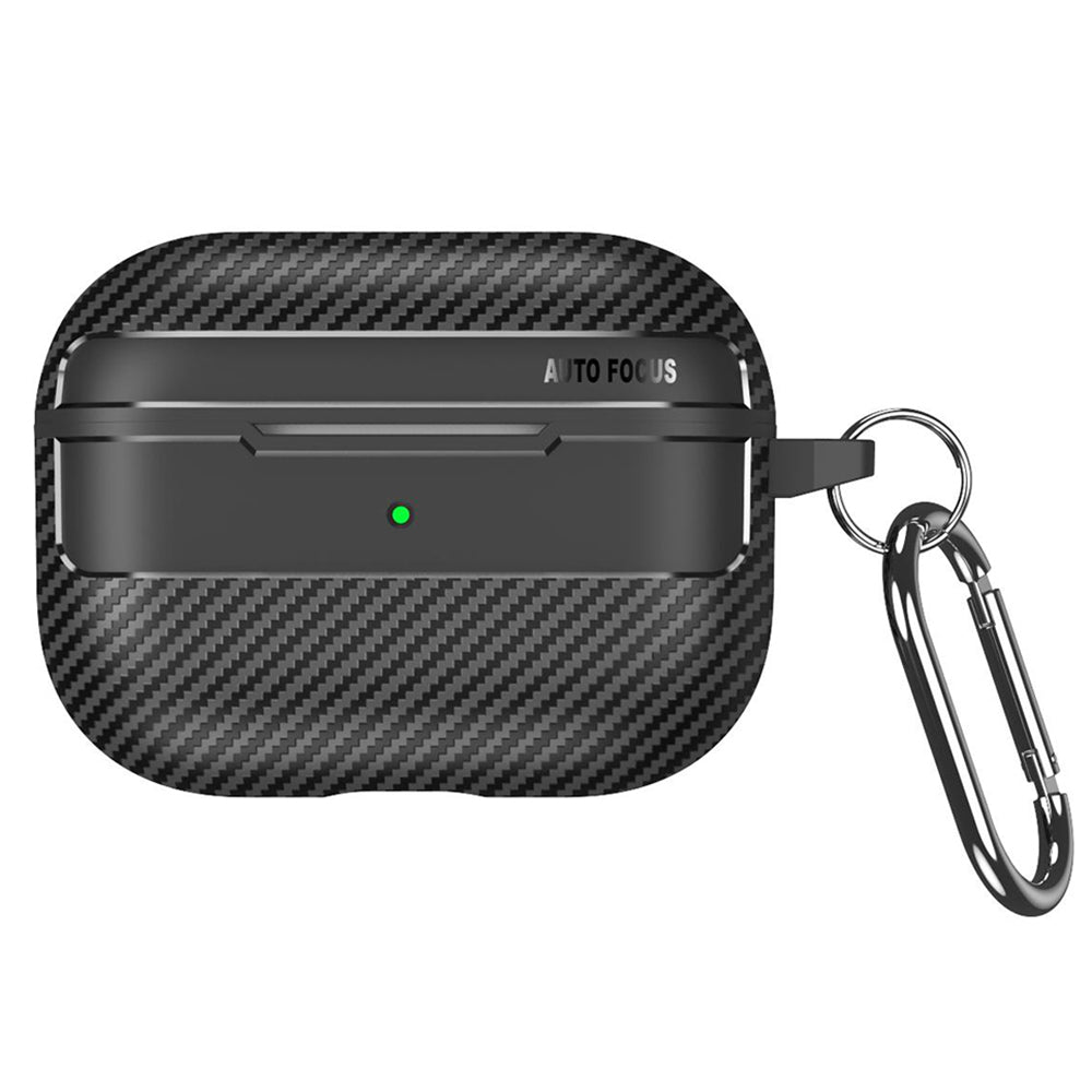 Techsuit CarbonFiber -kuori Apple AirPods Pro -sarjalle, musta