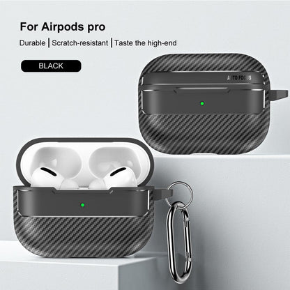 Techsuit CarbonFiber -kuori Apple AirPods Pro -sarjalle, musta