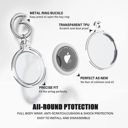 Techsuit CT15 -kuori Apple AirTagille, läpinäkyvä