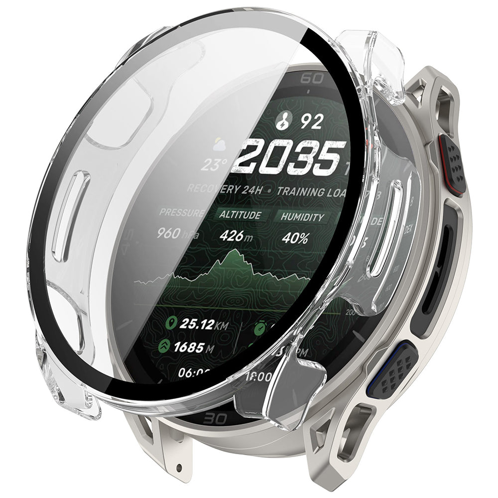 Techsuit Defense360 Pro -kuori Amazfit Cheetah 2 Ultra -kellolle, läpinäkyvä