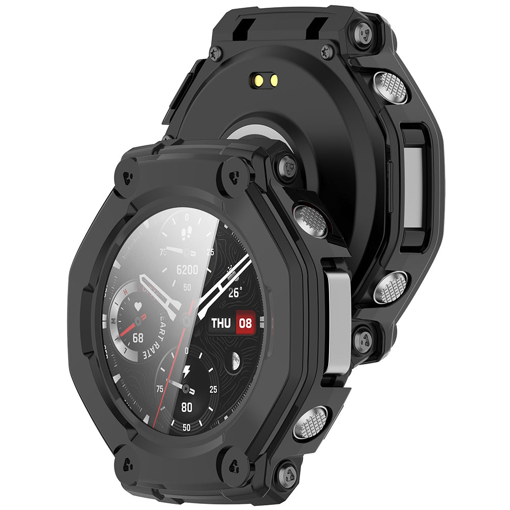 Techsuit Defense360 Pro -suojakotelo Amazfit T-Rex 3:lle, Musta