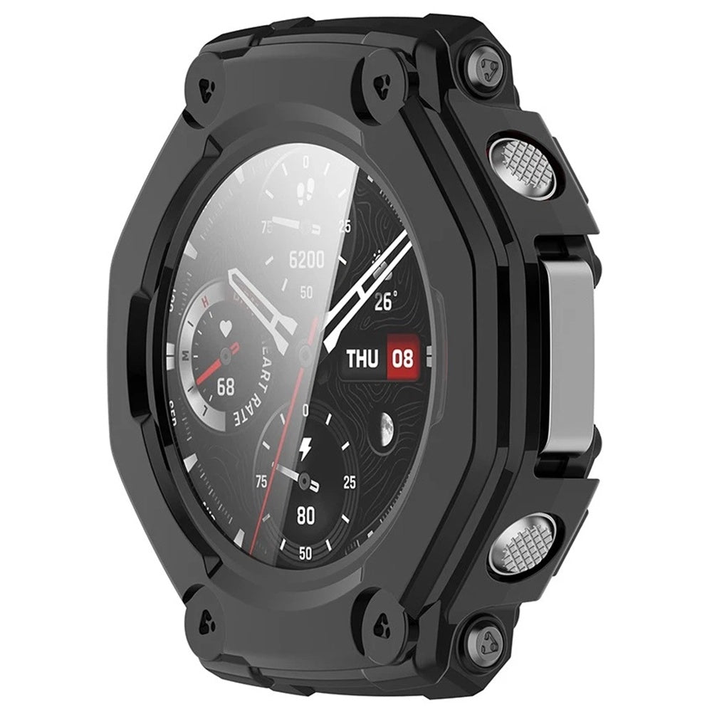 Techsuit Defense360 Pro -suojakotelo Amazfit T-Rex 3:lle, Musta