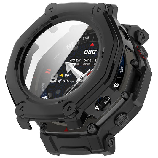 Techsuit Defense360 Pro -suojakotelo Amazfit T-Rex 3 Prolle, Musta