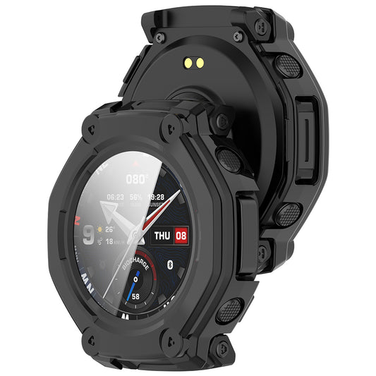 Techsuit Defense360 Pro -suojakotelo Amazfit T-Rex 3 Prolle, Musta