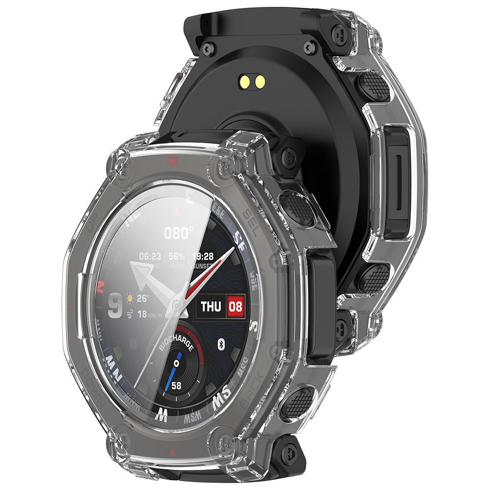 Techsuit Defense360 Pro -suojakotelo Amazfit T-Rex 3 Prolle, Läpinäkyvä