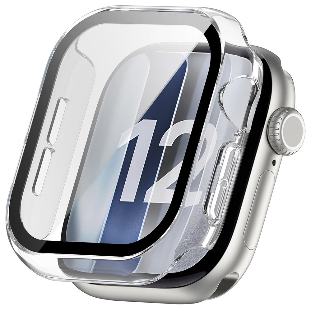 Techsuit Defense360 Pro -kuori Apple Watch 12 46mm:lle, läpinäkyvä