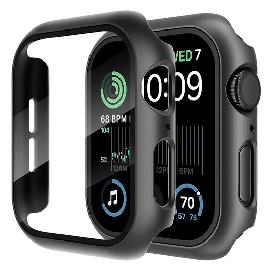 Techsuit Defense360 Pro -kuori Apple Watch 44mm -sarjalle, musta