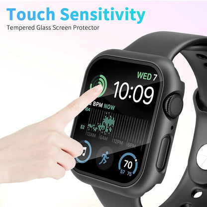 Techsuit Defense360 Pro -kuori Apple Watch 44mm -sarjalle, musta