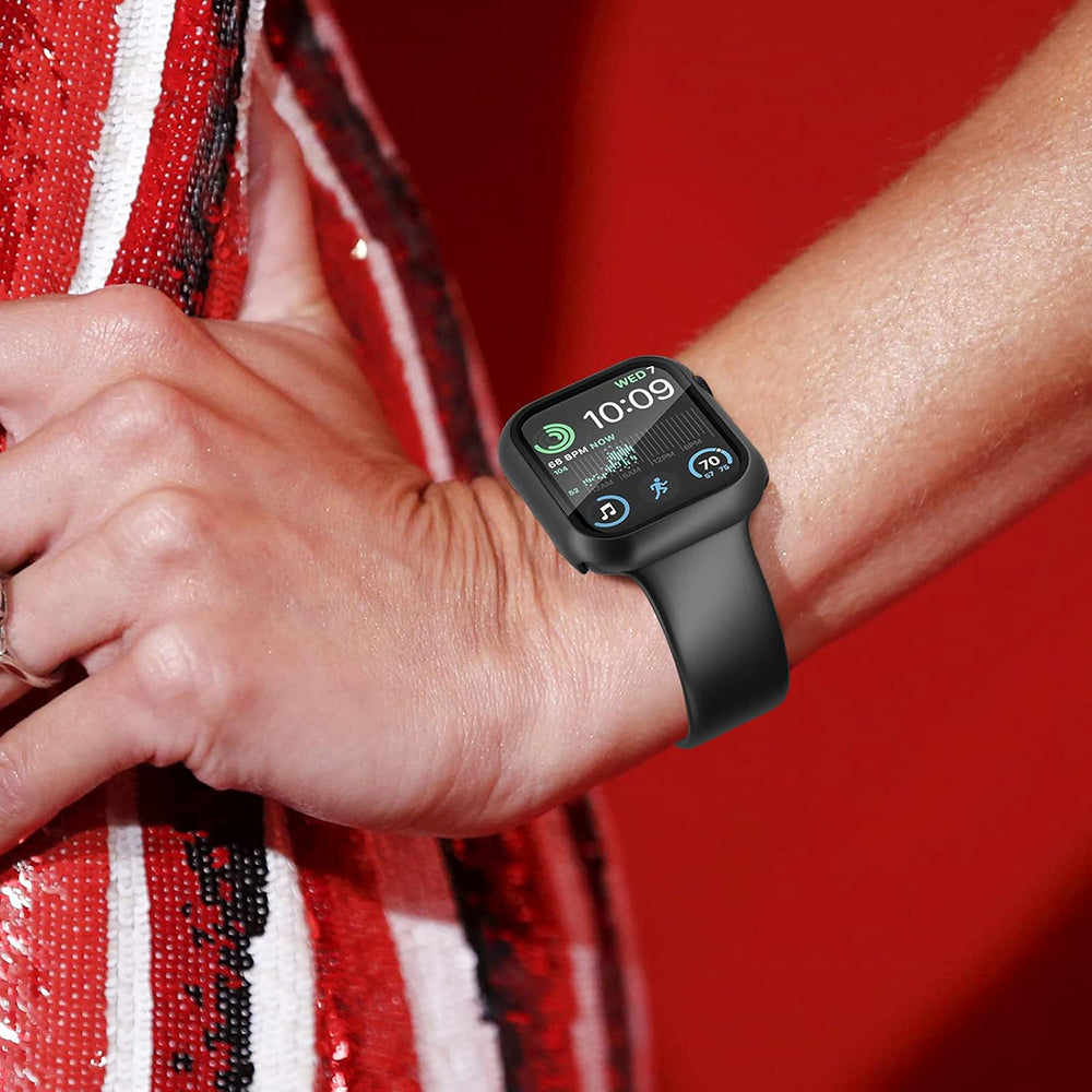 Techsuit Defense360 Pro -kuori Apple Watch 44mm -sarjalle, musta