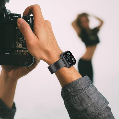 Techsuit Defense360 Pro -kuori Apple Watch 44mm -sarjalle, musta
