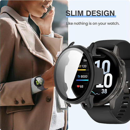 Techsuit Defense360 Pro -suojakotelo Garmin Venu 4 45mm:lle, Musta