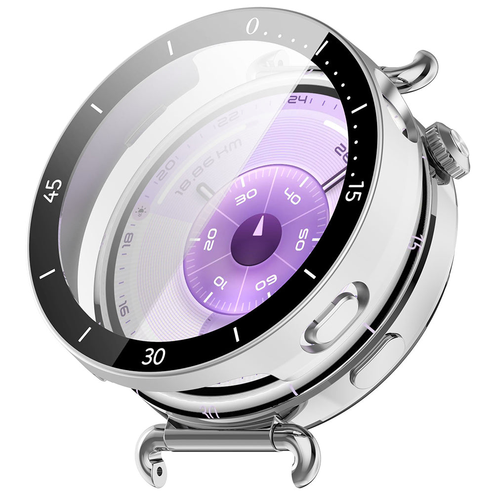 Techsuit Defense360 Pro Bezel Case for Huawei Watch GT 6 41mm, Silver