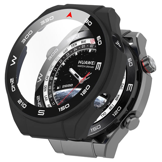 Techsuit Defense360 Pro Bezel -kuori Huawei Watch Ultimate -kellolle, musta