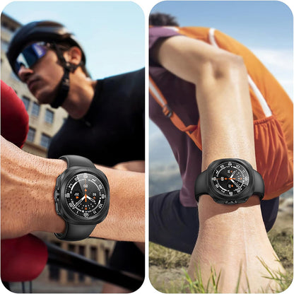 Techsuit Defense360 Pro -kuori Samsung Galaxy Watch Ultra -kellolle, musta