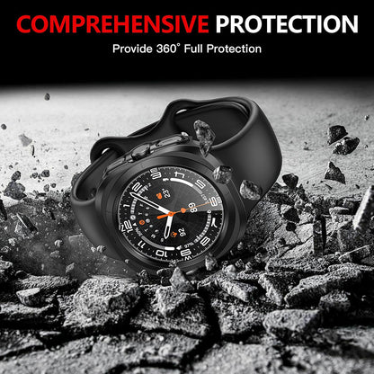 Techsuit Defense360 Pro -kuori Samsung Galaxy Watch Ultra -kellolle, musta