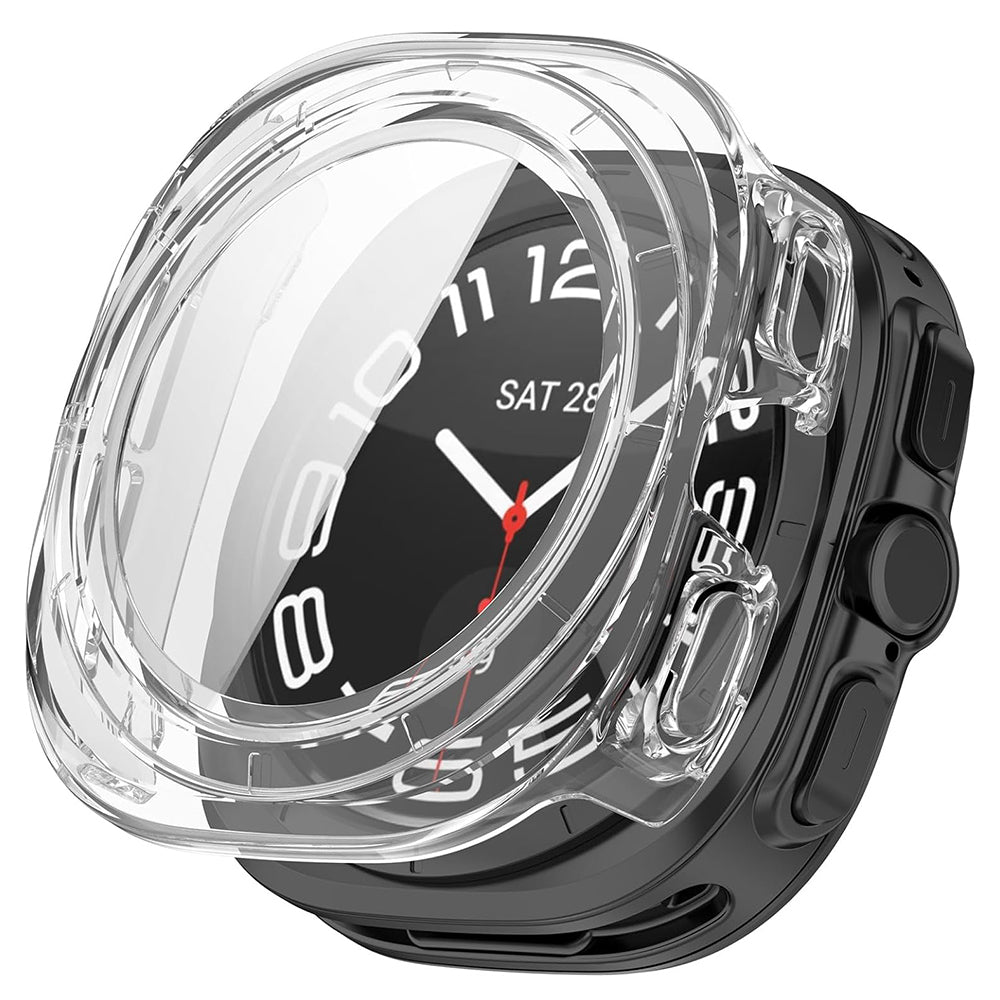 Techsuit Defense360 Pro -kuori Samsung Galaxy Watch Ultra -kellolle, läpinäkyvä