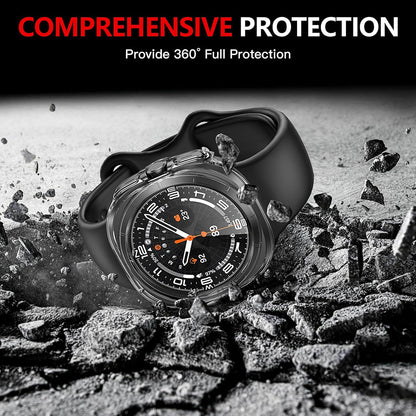 Techsuit Defense360 Pro -kuori Samsung Galaxy Watch Ultra -kellolle, läpinäkyvä