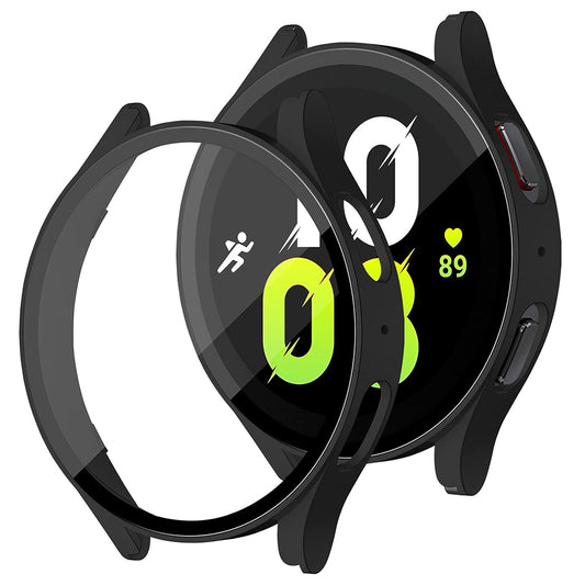 Techsuit Defense360 Pro -kuori Samsung Galaxy Watch5 / Watch4 44mm -sarjalle, Musta