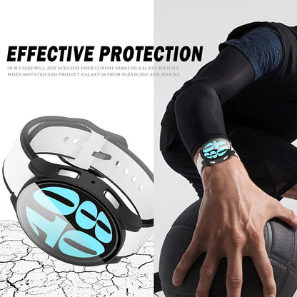 Techsuit Defense360 Pro -kuori Samsung Galaxy Watch6 40mm:lle, läpinäkyvä