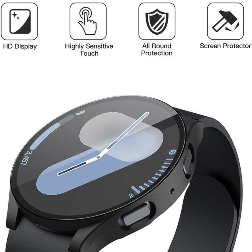 Techsuit Defense360 Pro -kuori Samsung Galaxy Watch7 40mm:lle, Musta