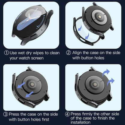 Techsuit Defense360 Pro -kuori Samsung Galaxy Watch7 40mm:lle, Musta