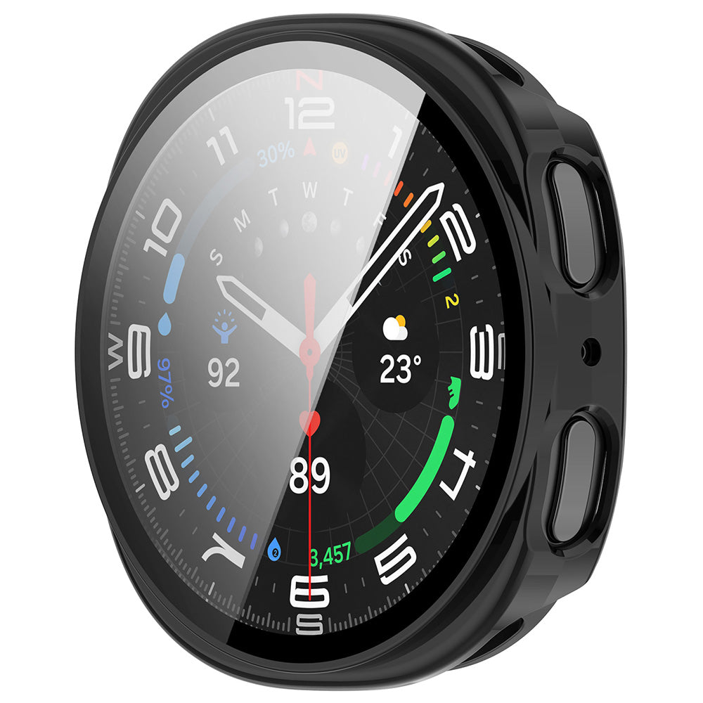 Techsuit Defense360 Pro -kuori Samsung Galaxy Watch8 44mm:lle, Musta