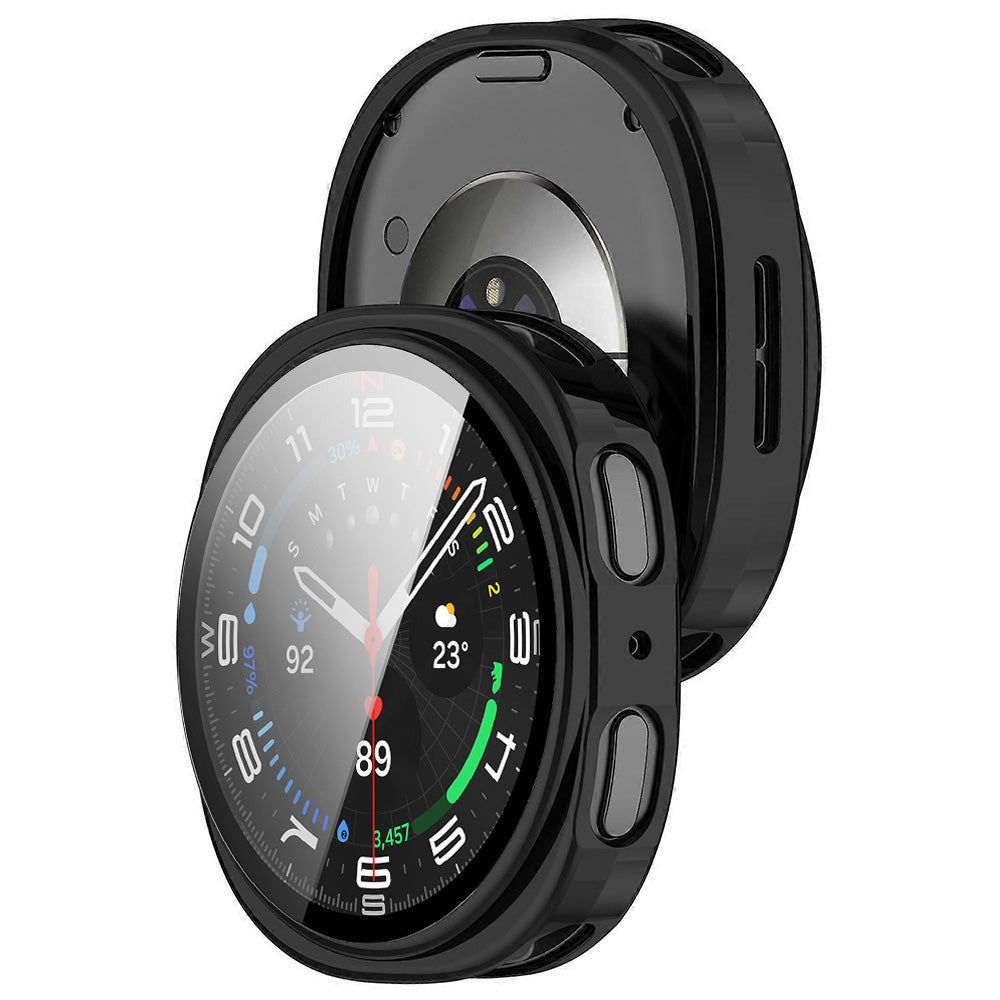 Techsuit Defense360 Pro -kuori Samsung Galaxy Watch8 44mm:lle, Musta