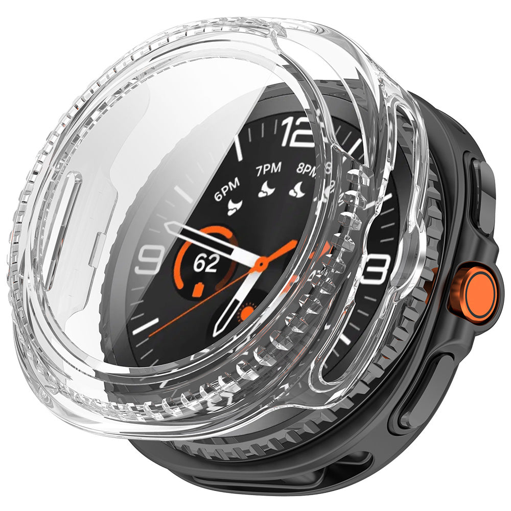 Techsuit Defense360 Pro -kuori Samsung Galaxy Watch8 Classicille, läpinäkyvä