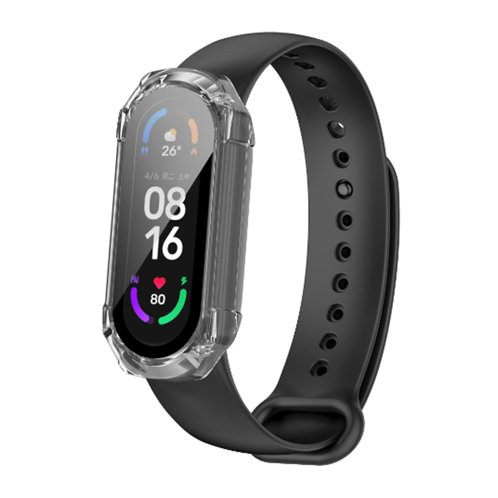 Techsuit Defense360 Pro -kuori Xiaomi Smart Band 6 / Band 5 / Band 4:lle, läpinäkyvä