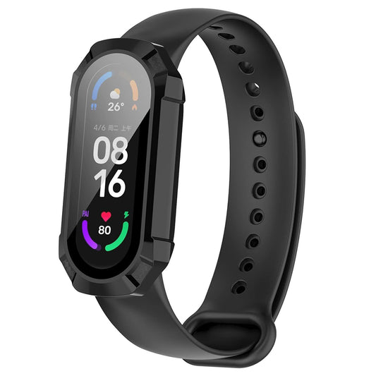 Techsuit Defense360 Pro -suojakuori Xiaomi Smart Band 6 / Band 5 / Band 4:lle, Musta