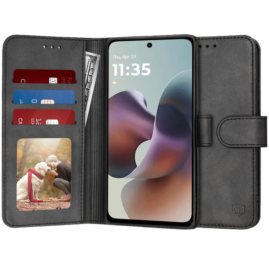 Suojakuori Motorola Moto G56:lle, Techsuit, Diary Book, Musta