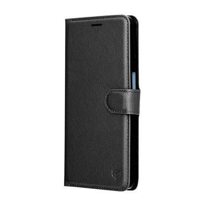 Kuori Samsung Galaxy A07 4G A075:lle, Techsuit, nahkainen folio, musta