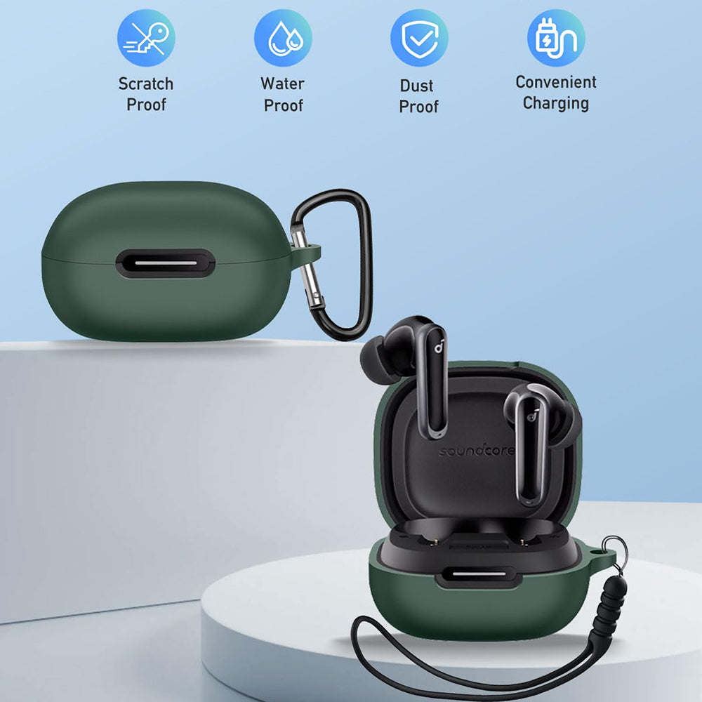 Techsuit-silikonikuori Anker SoundCore P40i:lle, musta