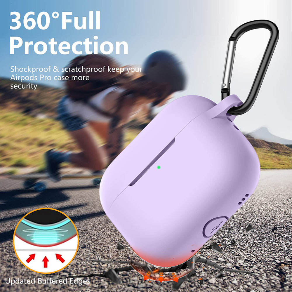 Techsuit-silikonikuori Apple AirPods Pro -sarjalle, violetti