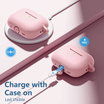 Techsuit-silikonikuori Apple AirPods Pro -sarjalle, vaaleanpunainen