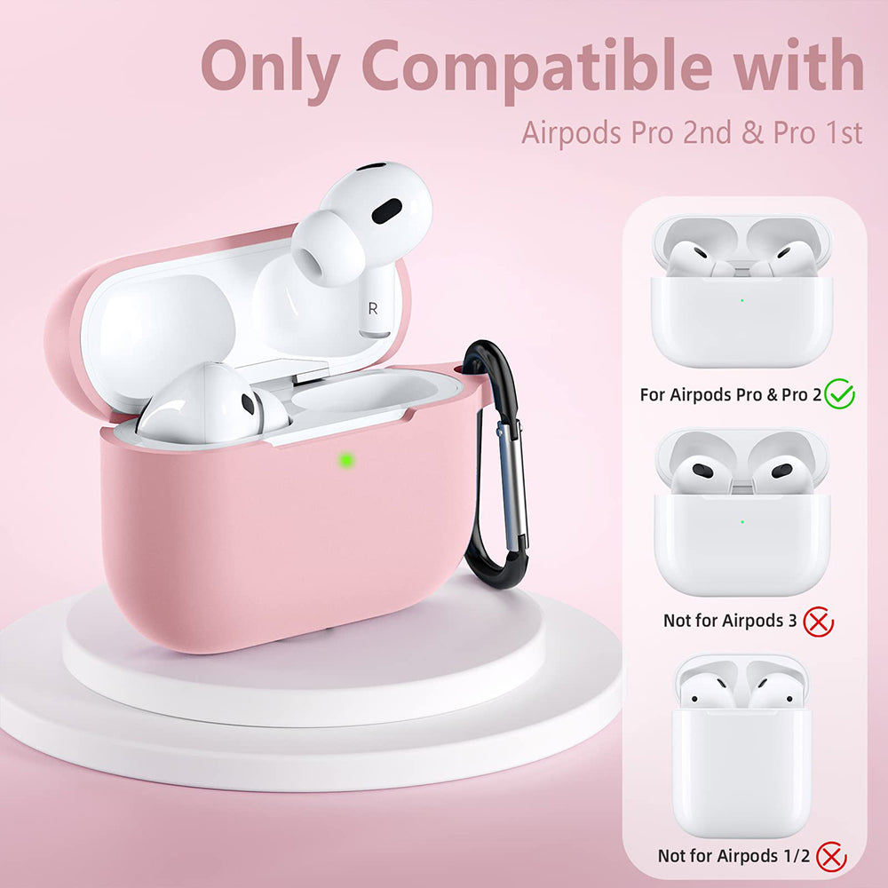 Techsuit-silikonikuori Apple AirPods Pro -sarjalle, vaaleanpunainen