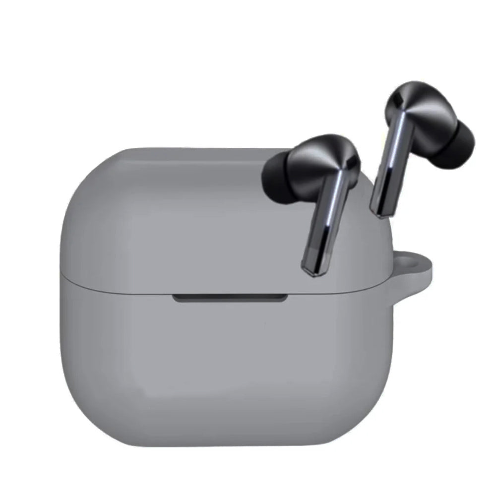 Techsuit-silikonikuori Samsung Galaxy Buds3 FE / Buds3 Pro / Buds3 -kuulokkeille, harmaa