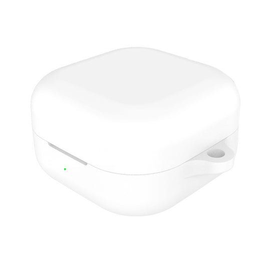 Techsuit Silicone -suojakotelo Samsung Galaxy Buds4 / Buds4 Pro -kuulokkeille, Valkoinen