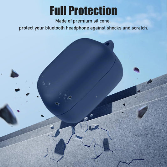 Techsuit Silicone -suojakotelo Samsung Galaxy Buds4 / Buds4 Pro, Tummansininen