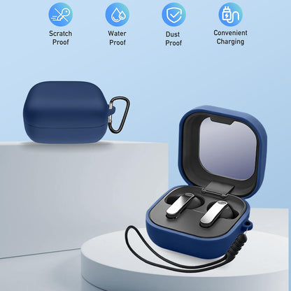 Techsuit Silicone -suojakotelo Samsung Galaxy Buds4 / Buds4 Pro, Tummansininen