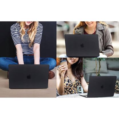Techsuit UltraShell Case for Apple MacBook Air M3 15inch (2024) / Air M2 15inch (2023), Black