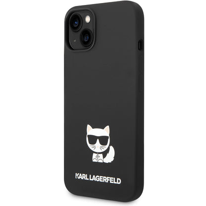 Kuori Apple iPhone 14 Plus:lle, Karl Lagerfeld, Silicone Body Choupette, Musta