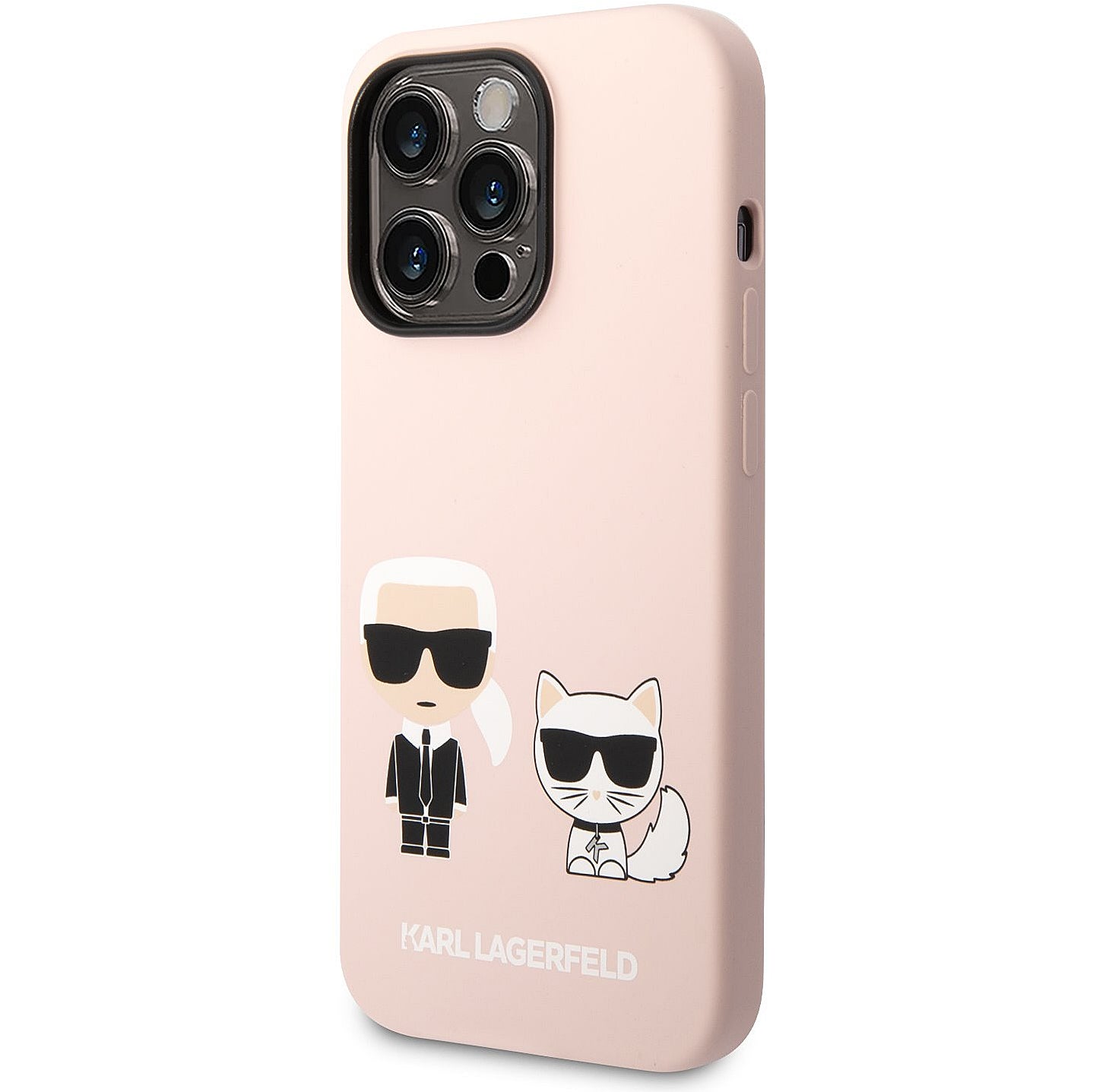 MagSafe-kotelo Apple iPhone 14 Prolle, Karl Lagerfeld, Silicone Body Karl & Choupette, Pinkki