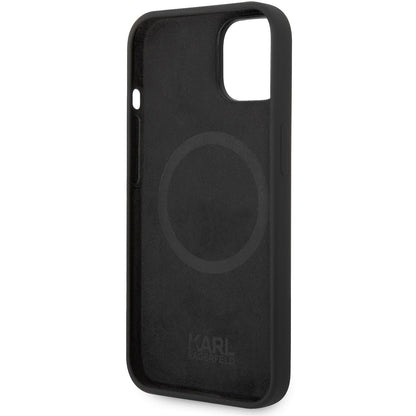 MagSafe-kuori Apple iPhone 14 Plusille, Karl Lagerfeld, Liquid Silicone Karl Head, Musta