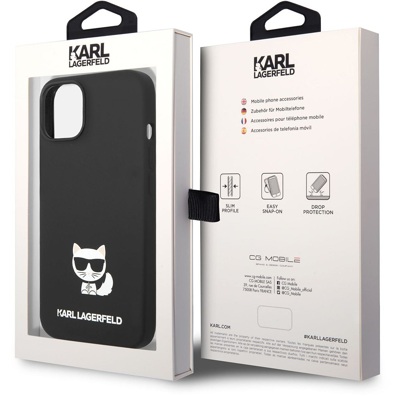 Kuori Apple iPhone 14 Plus:lle, Karl Lagerfeld, Silicone Body Choupette, Musta